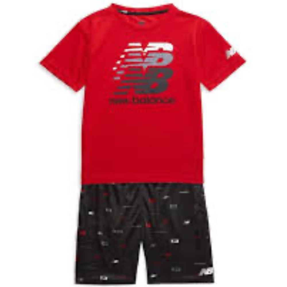 New Balance Red and Black Kids' Outfit